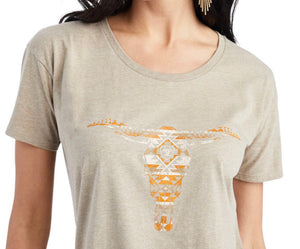 Womens Ariat  Blanket Skull Tee
