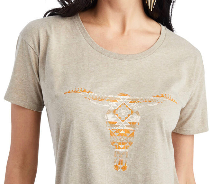 Womens Ariat  Blanket Skull Tee