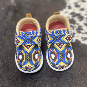 Toddler Twisted X Blue Southwestern Moc