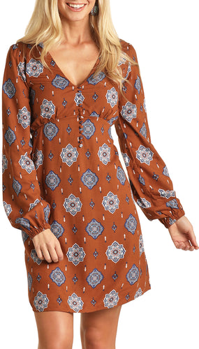 Rock and Roll Medallion Print Dress