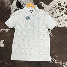 Load image into Gallery viewer, Men’s White Printed Polo