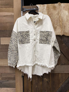 POL Ivory & Leopard Jacket
