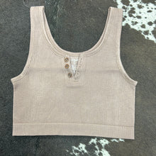Load image into Gallery viewer, Ribbed V-Neck Cropped Tank