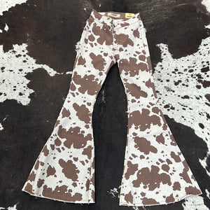 Women's Cow Print Rock & Roll Bell Bottoms