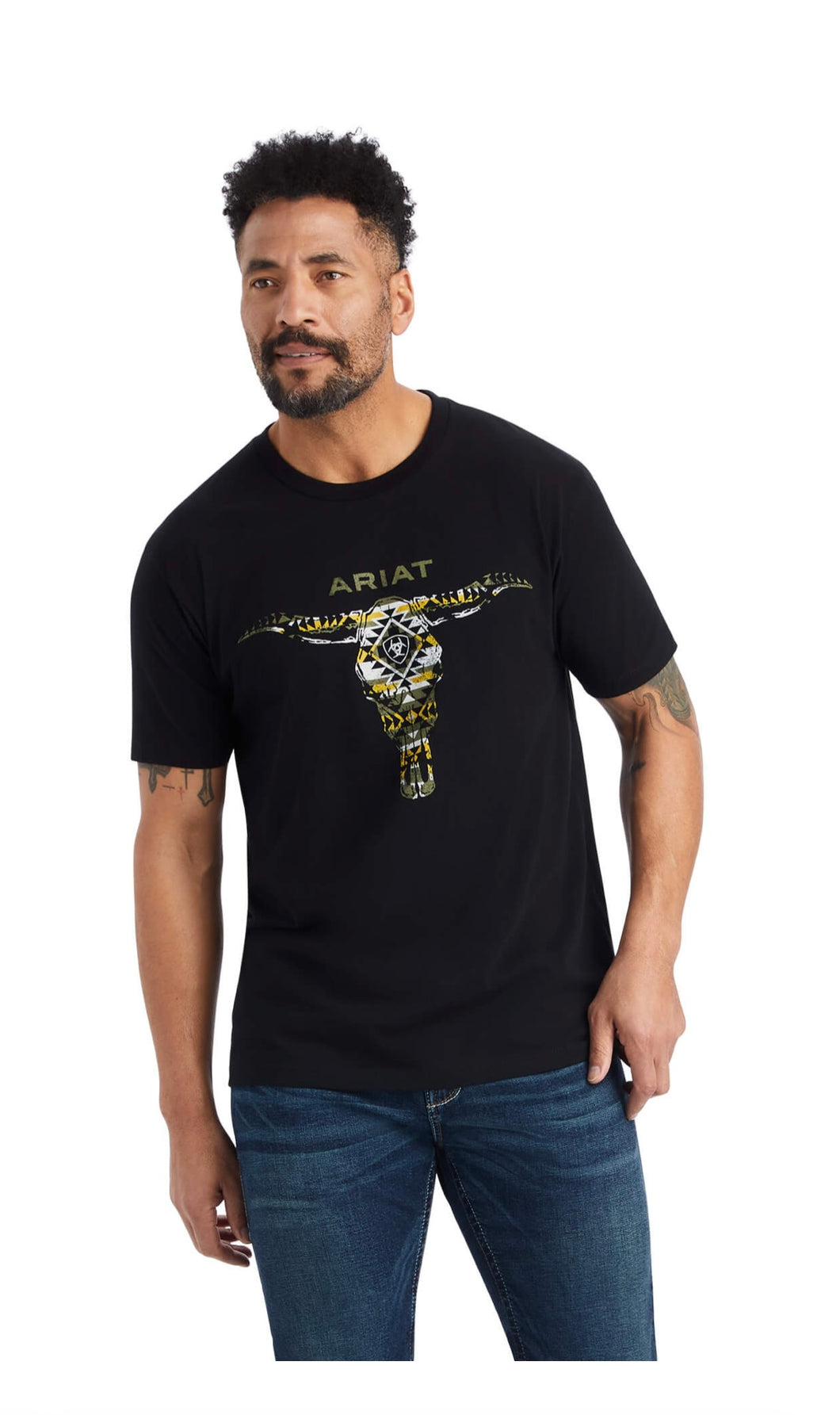 Mens Ariat Blanket Skull T-Shirt