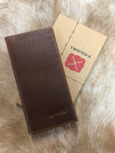 Load image into Gallery viewer, Twisted X Brown Pebble Leather Rodeo Wallet