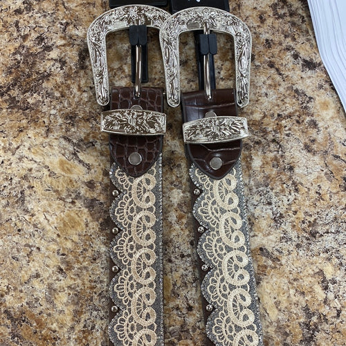 Women’s Tan Lace Belt