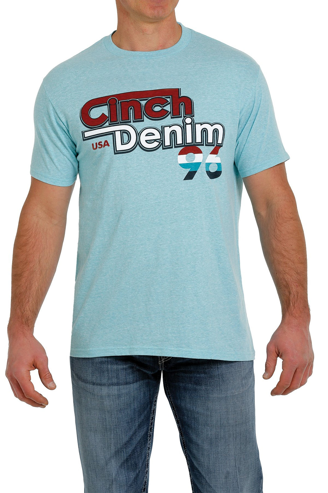 Men’s Light Blue Cinch Denim Tee