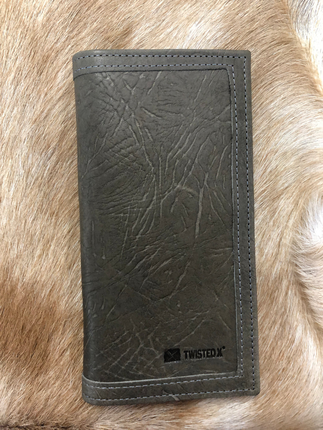 Twisted X Grey Elephant Stamped Rodeo Wallet