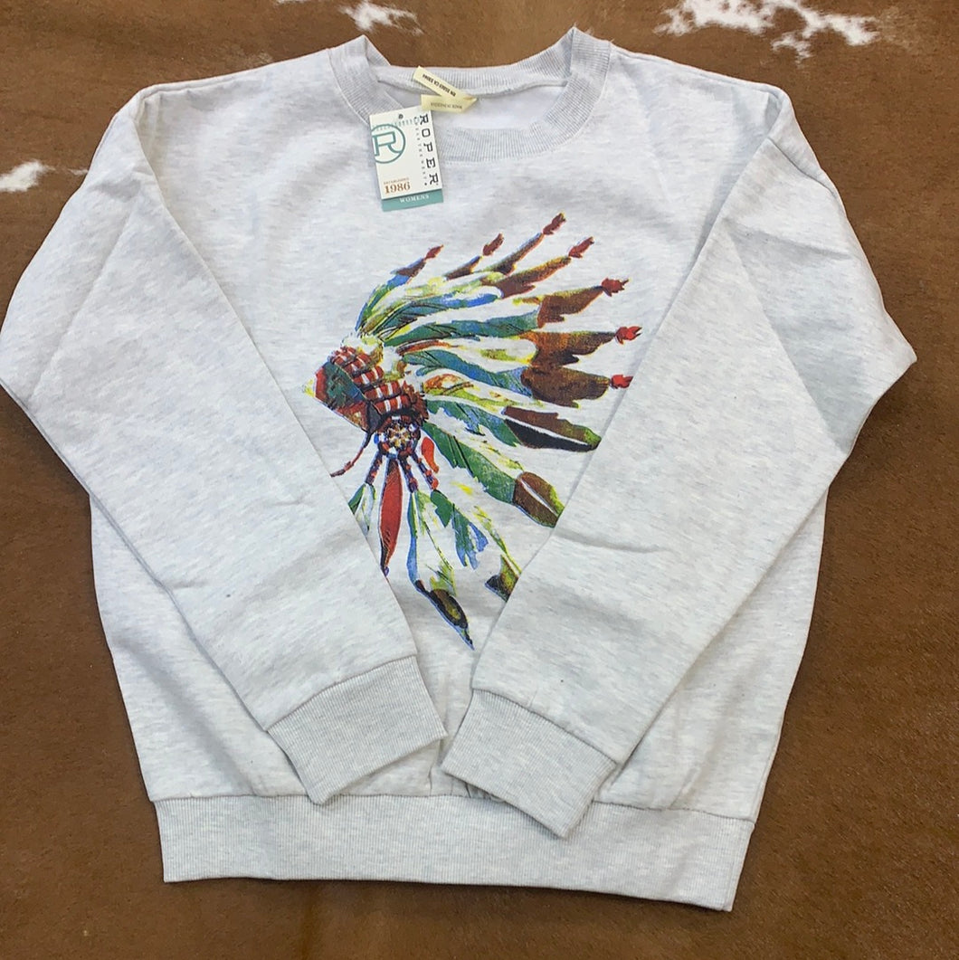 Women’s Feathered Indian Pullover