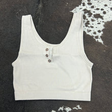 Load image into Gallery viewer, Ribbed V-Neck Cropped Tank