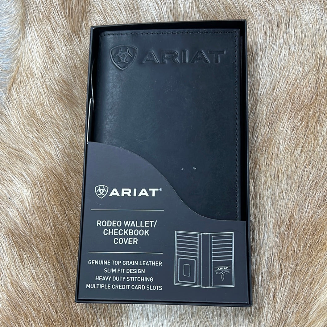 Black Leather Ariat Wallet
