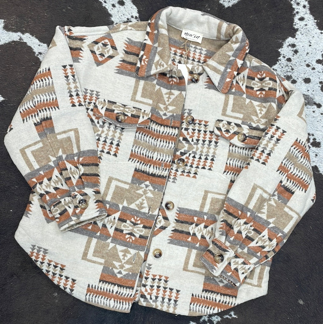 Women’s Aztec Natural Color Shacket