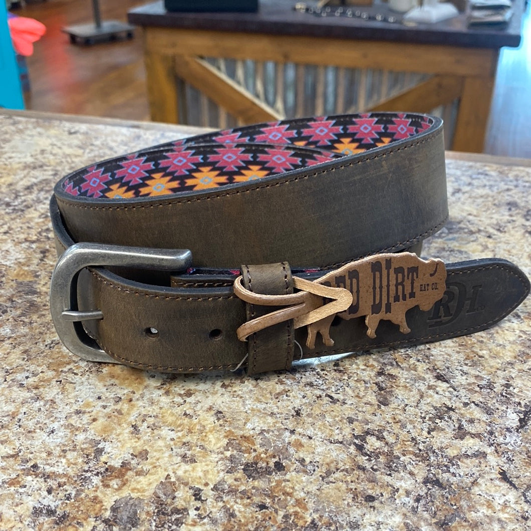Red Dirt Brown Leather Belt