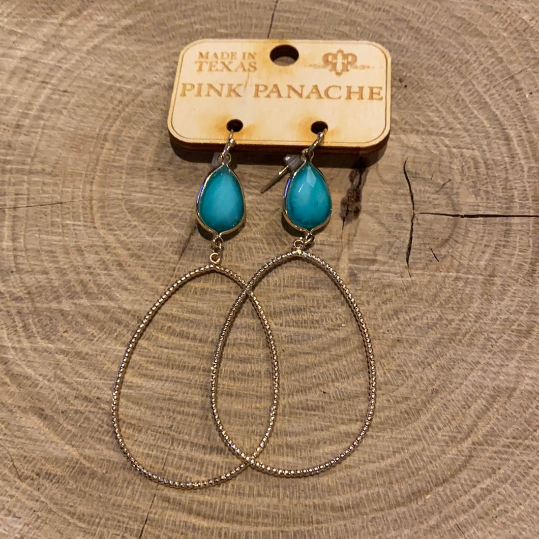 PP Turquoise Gold Earring