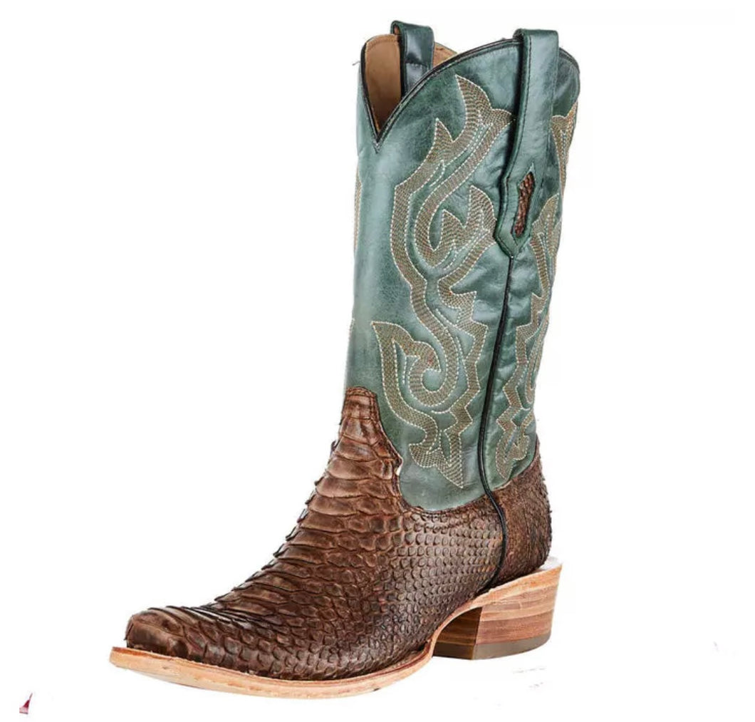 Men’s Corral Narrow Sq. Toe Python Boots