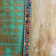 Load image into Gallery viewer, American Darling Teal/White Floral Belt.