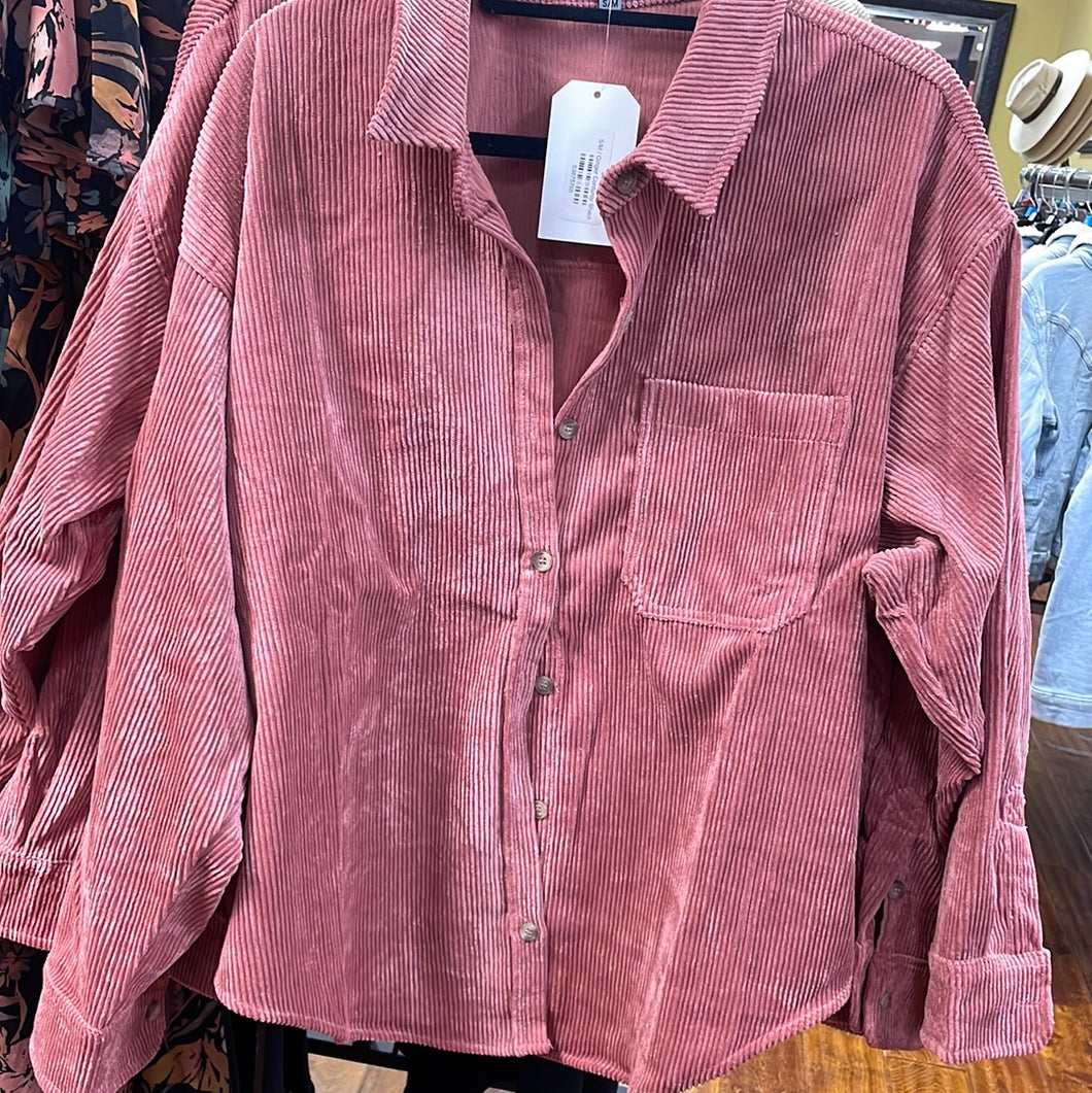 Ginger Corduroy Shacket