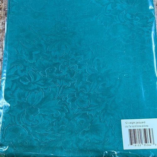 Jacquard Teal Wild Rag