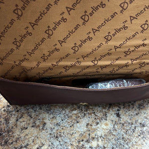 Brown Leather American Darling Clutch