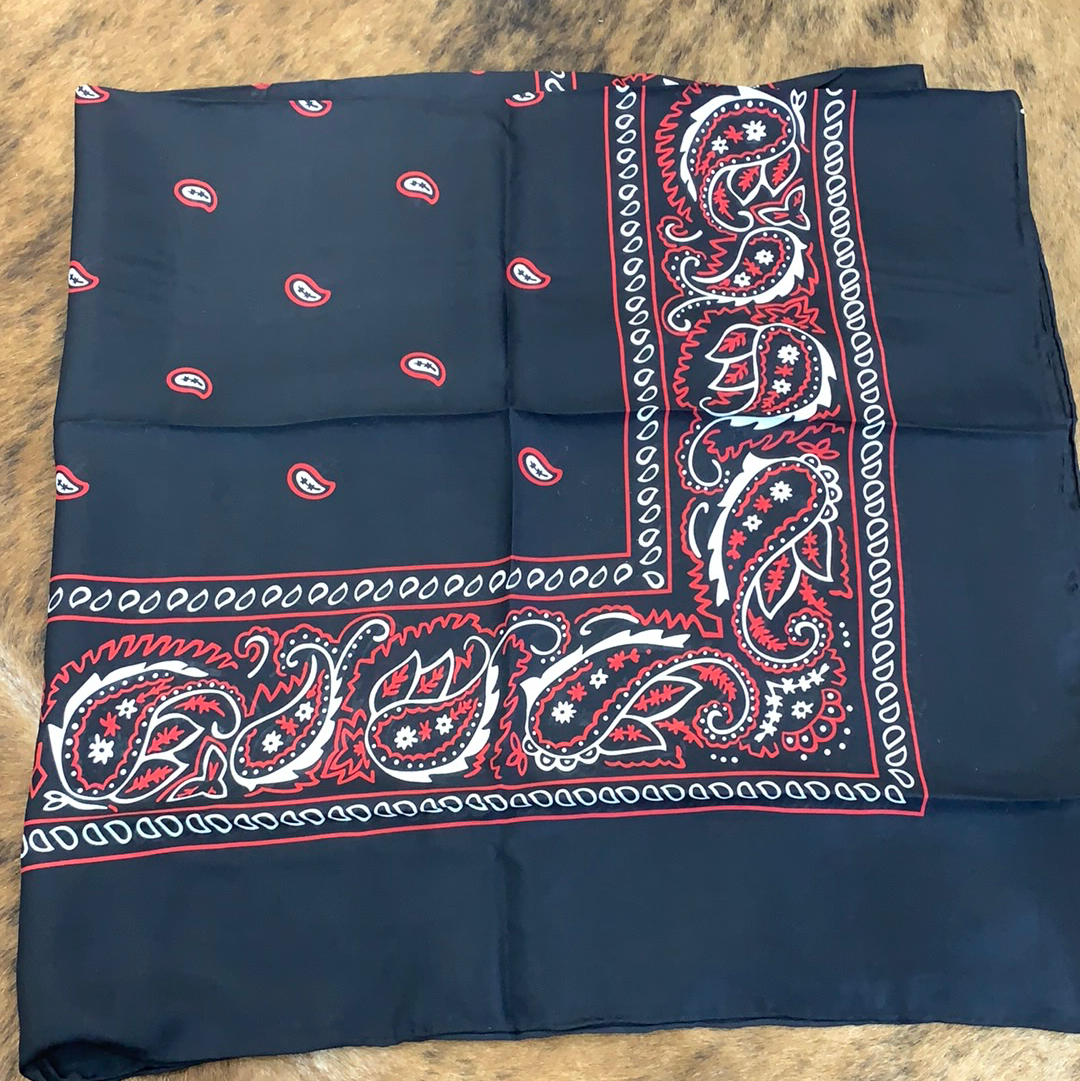 XL Black Bandana Wild Rag – Rustic Soul