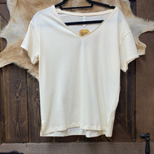 Load image into Gallery viewer, Cotton V Neck Basic Tee
