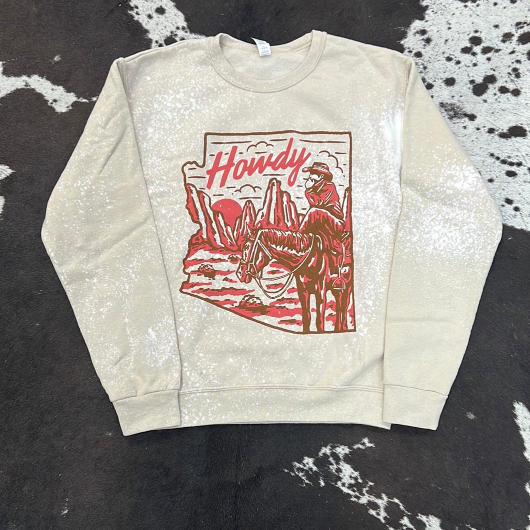Howdy Arizona Bleached Sweatshirt
