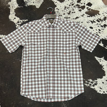 Load image into Gallery viewer, Men’s Roper Grey Plaid Snap Up