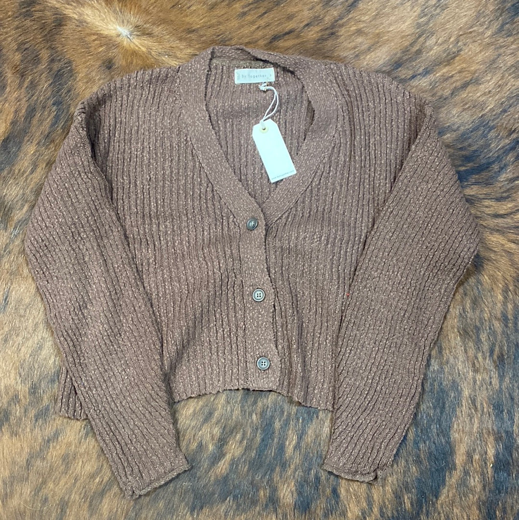 Button Down Crop Sweater