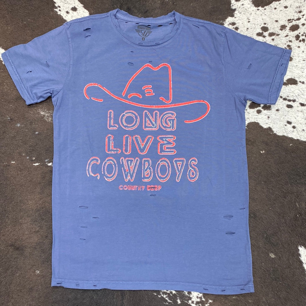 Long Live Neon Distressed Tee
