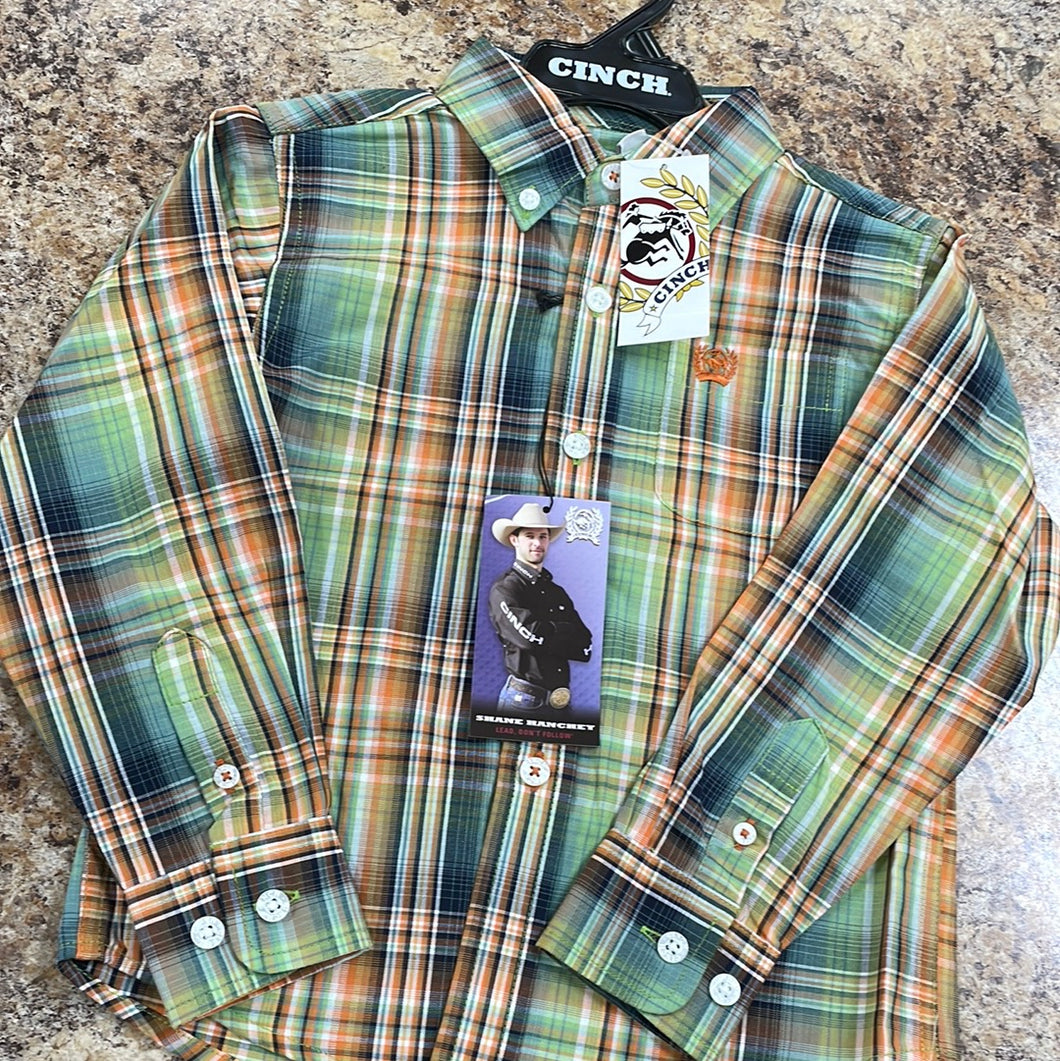 Kid’s Cinch Plaid Button Up