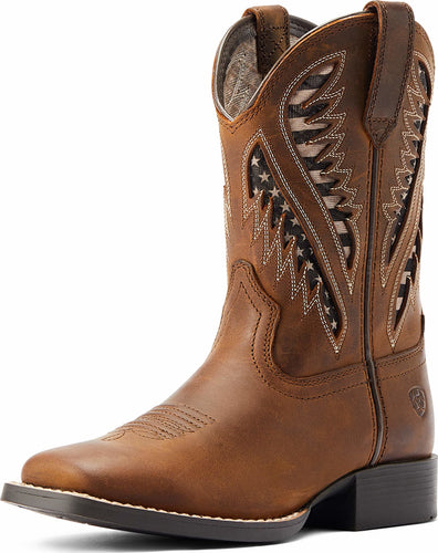 Quick Draw VentTEK Distressed Tan Square Toe Boot