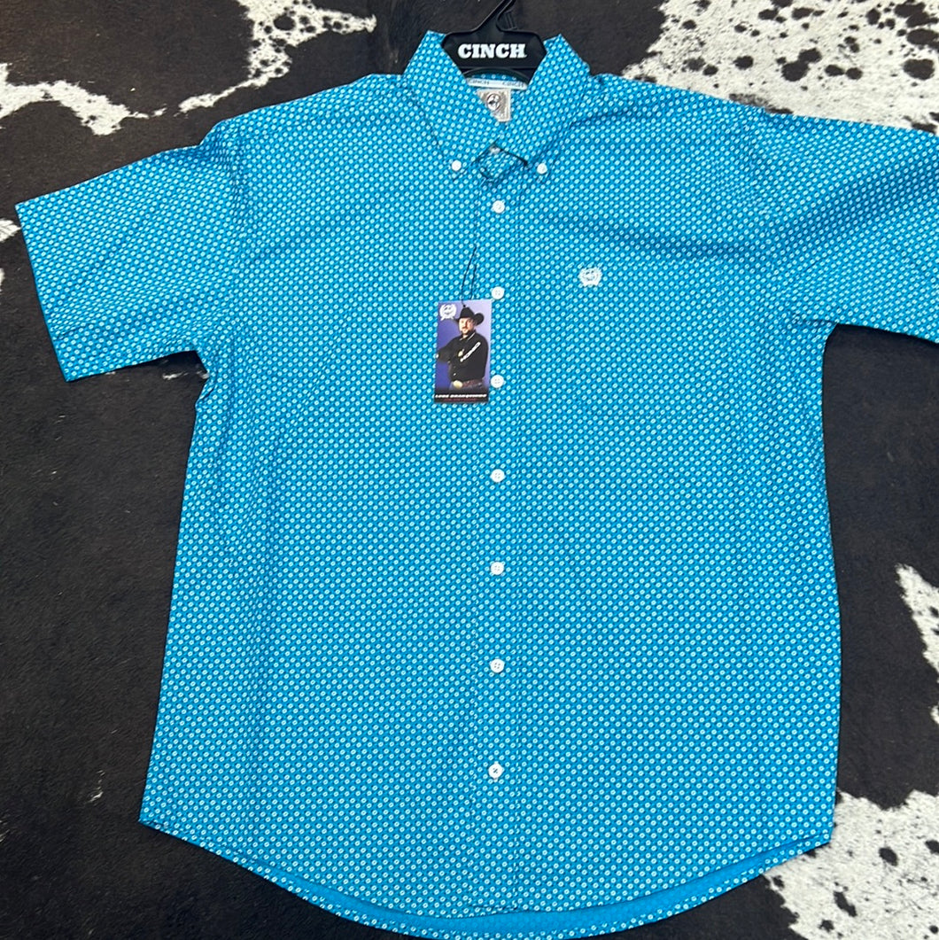 Men’s Blue Cinch Button Up