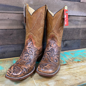 Men’s Stetson Hand-tooled Leather Boot