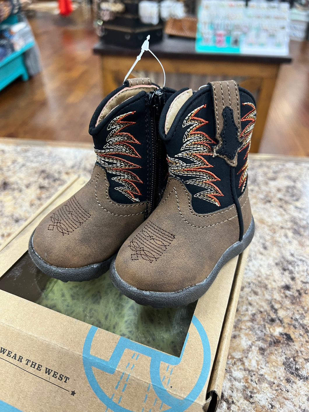 Infant Roper Clint Tan Soft Boot