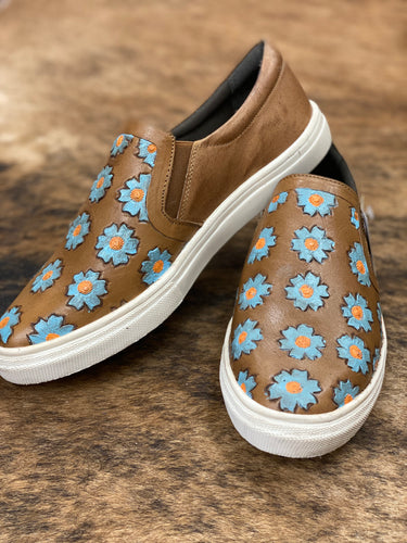 Roper Daisies Leather Slip On