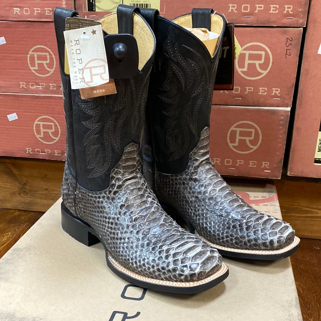 Roper Men’s Grey Python Boots – Rustic Soul