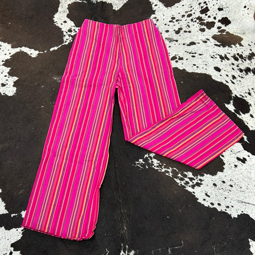 Fuchsia Striped Pants