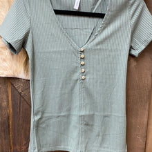Load image into Gallery viewer, CASUAL V-NECK RIB TOP