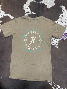 "Spur" Hooey Brown Crew Neck Short Sleeve