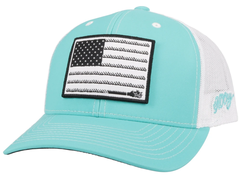 Liberty Roper” Hooey Turquoise/White Trucker Cap – Rustic Soul