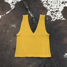 Load image into Gallery viewer, Ribbed V-Neck Cropped Tank Top