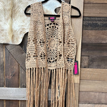 Load image into Gallery viewer, Rock &amp; Roll Crochet Fringe Vest
