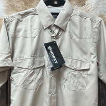 Load image into Gallery viewer, Men’s Tan Short Sleeve Pearl Snap