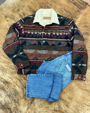 Load image into Gallery viewer, Wrangler Sherpa Lined Aztec Jacket