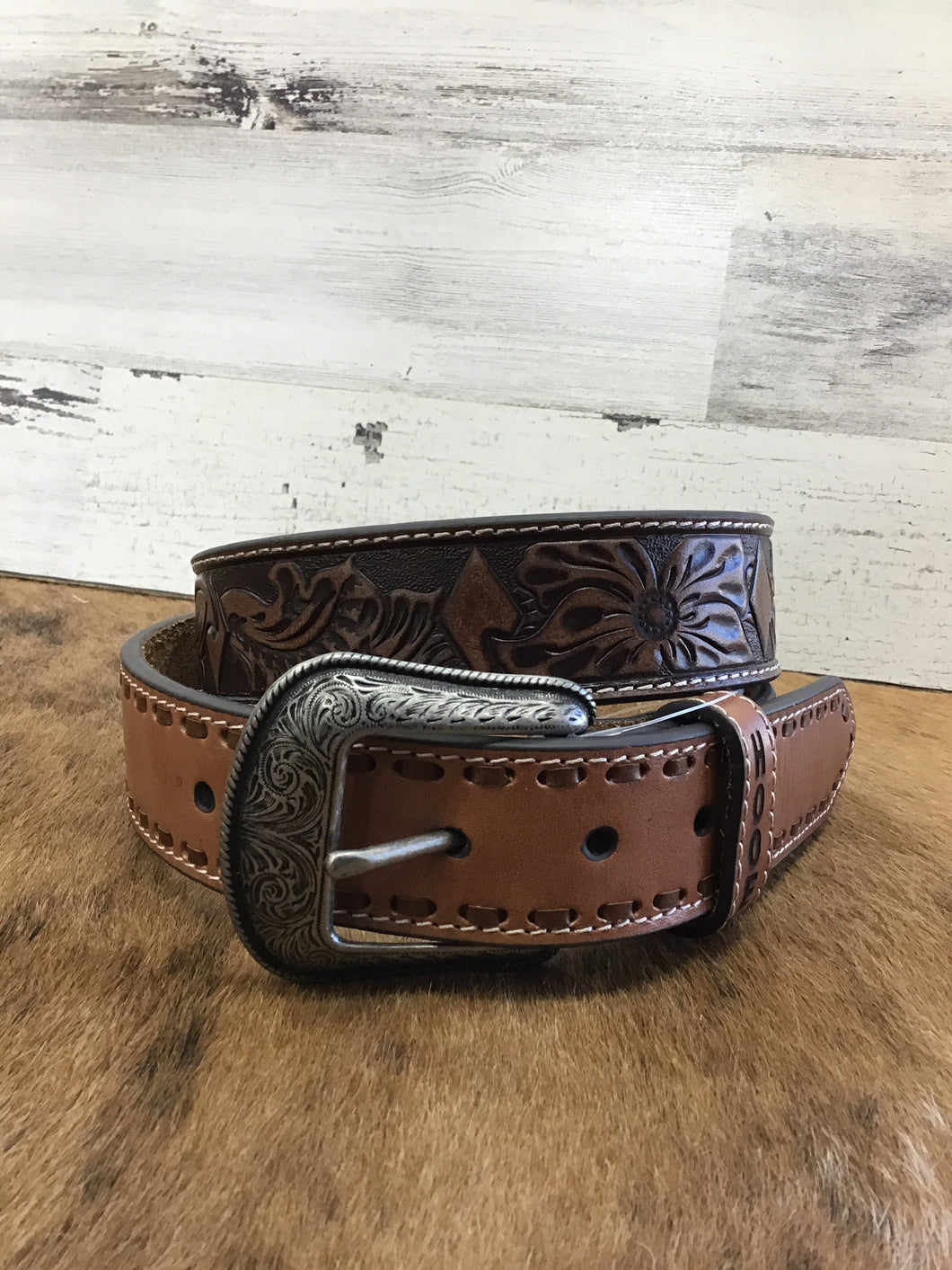 Hooey Floral Diamond Belt