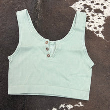 Load image into Gallery viewer, Ribbed V-Neck Cropped Tank