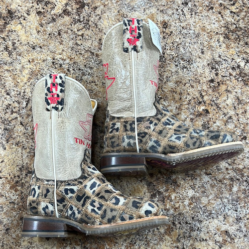 Girls Wild Patch Cheetah Sole Boot