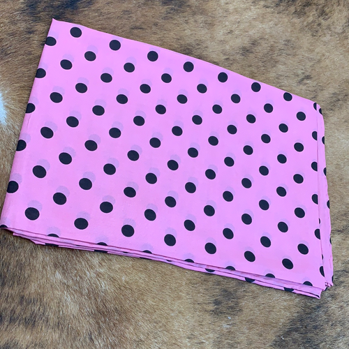 Pink/Black Polka Dot Wild Rag