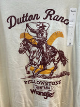 Load image into Gallery viewer, Women’s Wrangler Cream Yellowstone T-Shirt